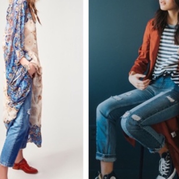 Free People patchwork high waist cropped jeans size 27 - Picture 3 of 7